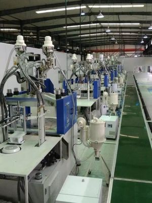 PP çift renkli bıçak sapı dikey plastik enjeksiyon kalıplama makinesi JTT-550 2V-3R