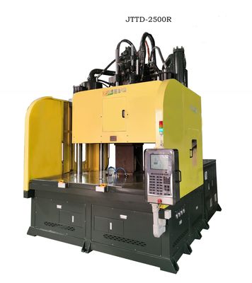 250T Düşük Çalışma Tablo Dikey Enjeksiyon Kalıplama Makinesi Döner Masa JTTD-2500R ile