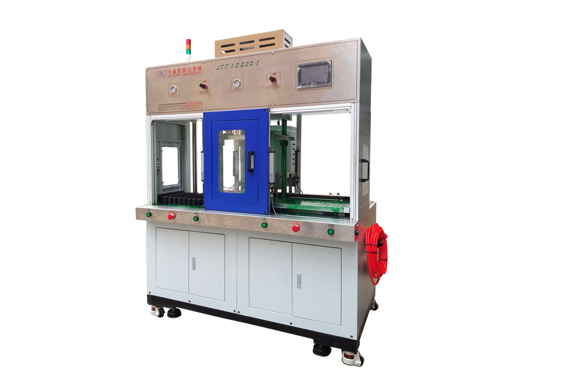 Hotmelt Düşük Basınçlı Enjeksiyon Kalıplama Makinesi 3.7KW Çift Kaydırma Masasıyla JTT-100-DM