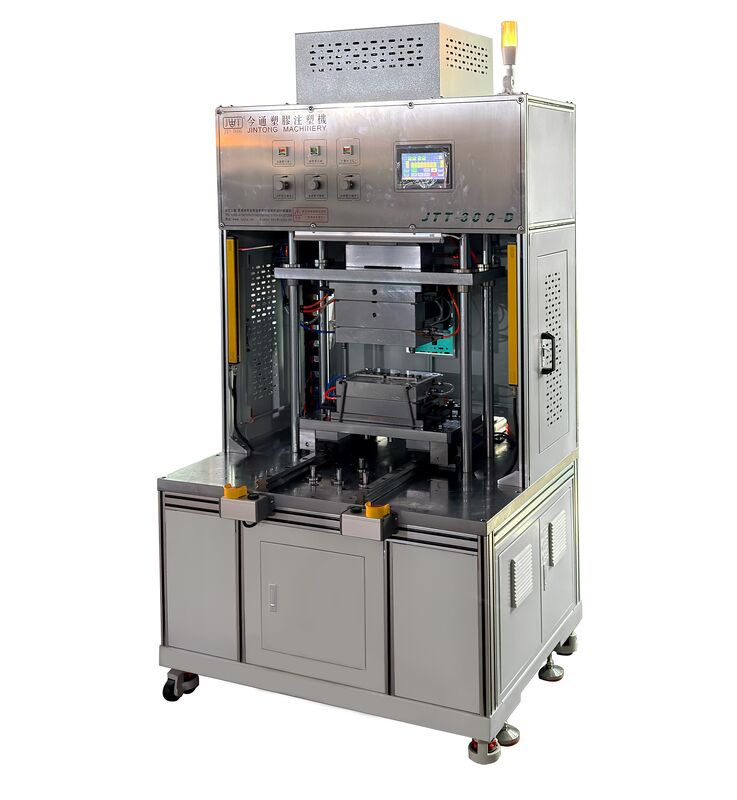 Düşük basınçlı hidrolik dikey sıcak erime yapıştırıcı enjeksiyon kalıplama makinesi büyük parçalar için PLC denetimli tek kaydırıcı